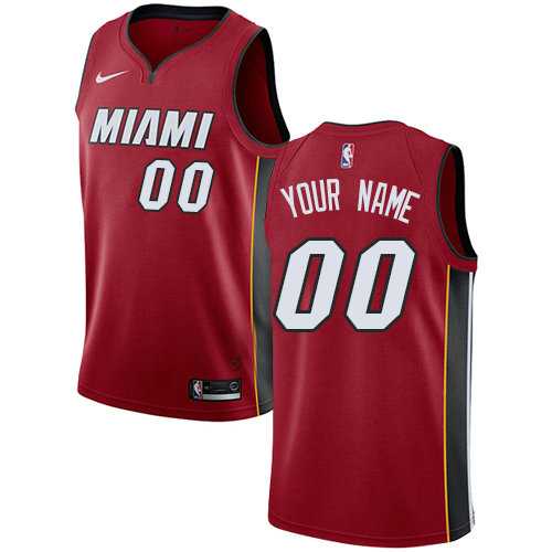 Men & Youth Customized Miami Heat Red Nike Swingman Icon Edition Jersey-0
